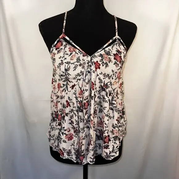American Eagle Outfitters Floral Cami Tank Top Small – Spaghetti Strap Boho - Picture 1 of 10